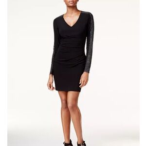 Guess Studded Ruched Sheath Dress